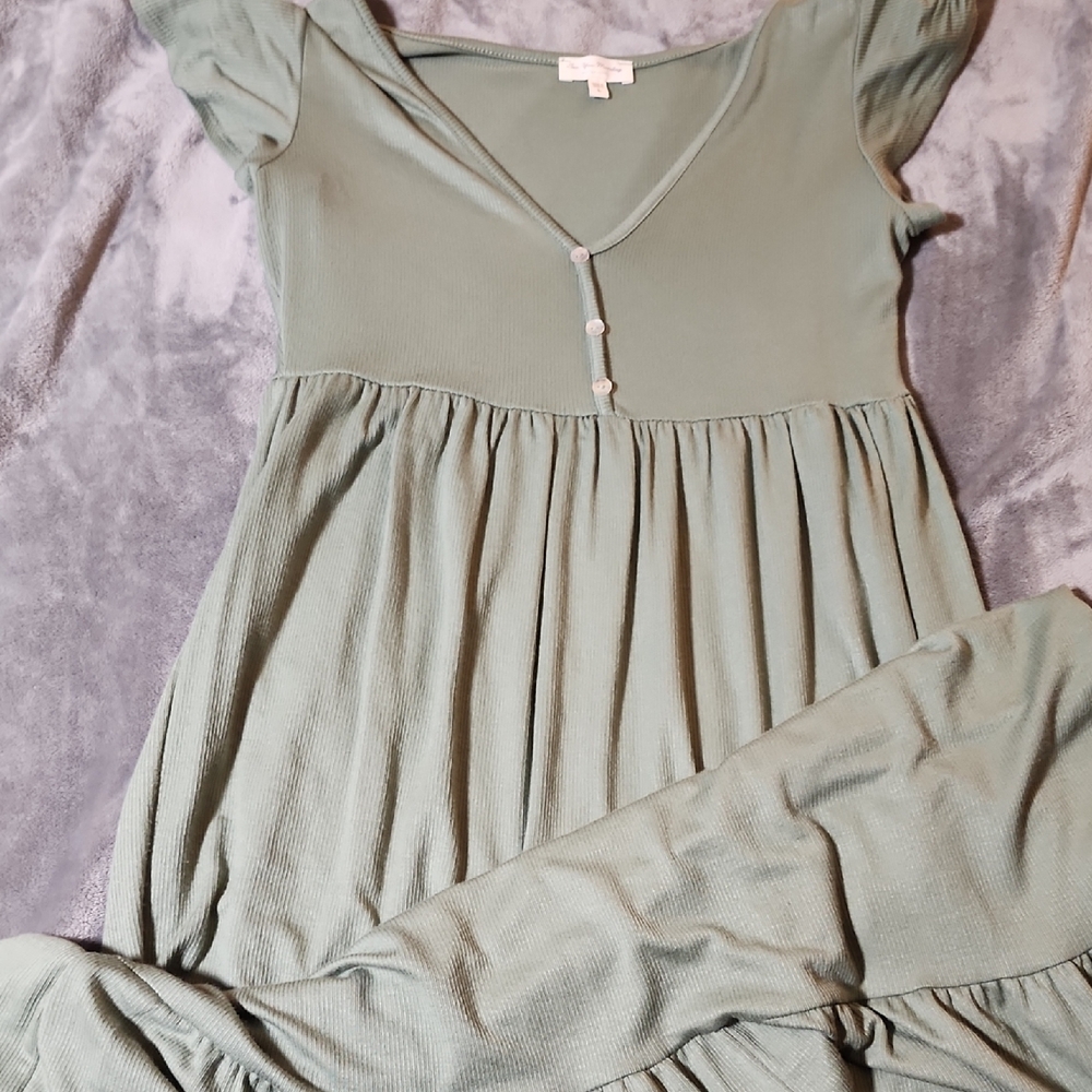 See You Monday Light Green Knit Top
